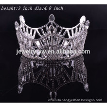 bridal hair accessories full round rhinestone tiara and crown for sale